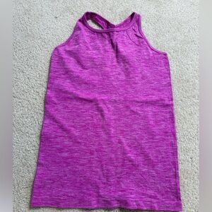 Athleta Heathered Magenta Racerback Tank Dress